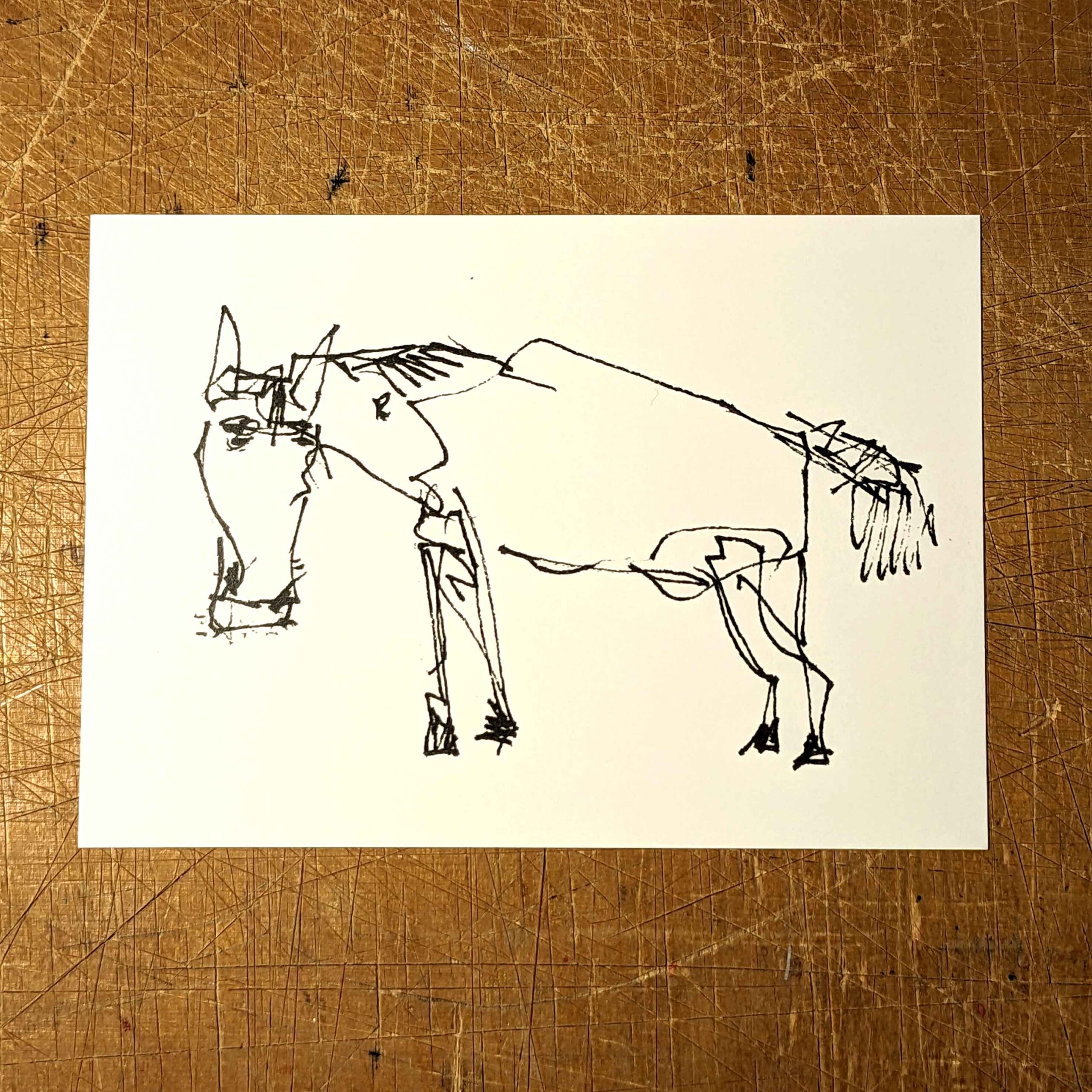 Horse Doodle - Postcard