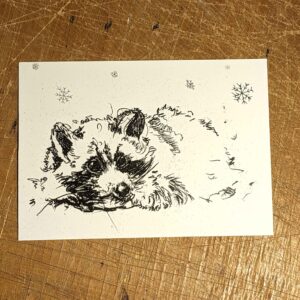 Trashpanda Snowing - Postcard